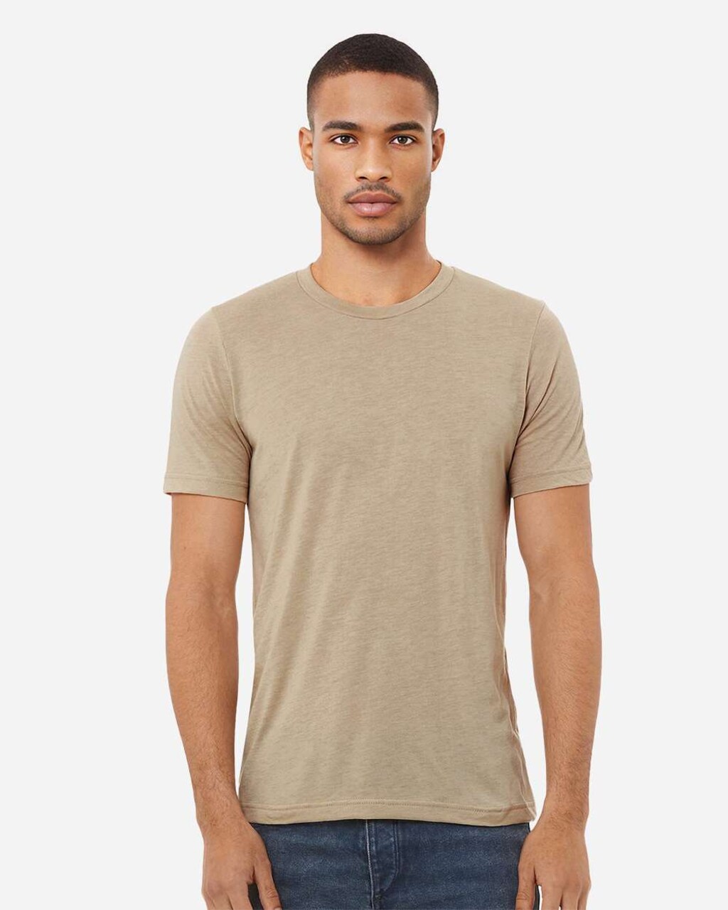 BELLA + CANVAS Triblend Short Sleeve Crewneck T-Shirt for Everyday Comfort & Custom Print Casual Tee